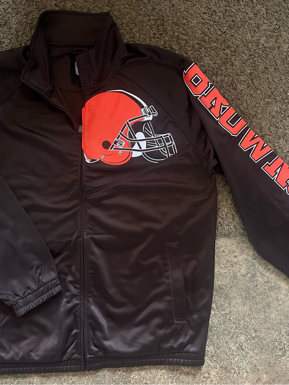 CLEVELAND BROWNS Zippered Jacket - Wicking - Mens Size XL